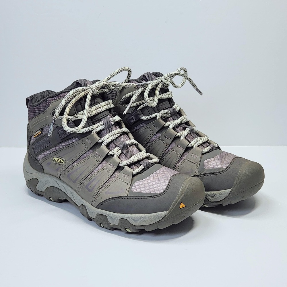 KEEN Shoes Womens Size 6.5 Gray KEEN.DRY Waterproof Mid Trail Hiking Sneakers